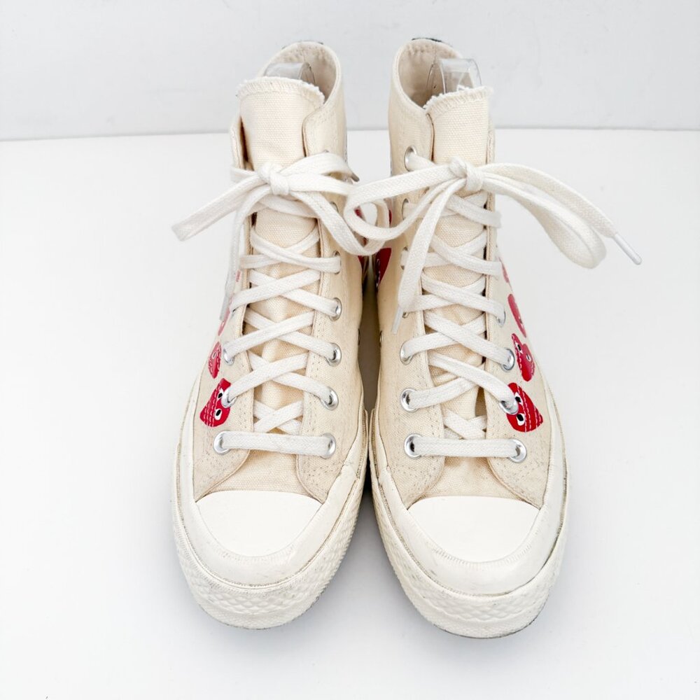 Converse Comme des Garçons Play x Chuck 70 Hi Top Multi Hearts sneakers - Picture 3 of 11
